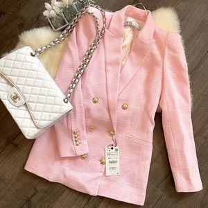 NWT! ZARA SOFT PINK BLAZER 🌸